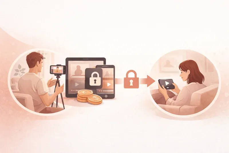 Creator records video, viewers pay to watch